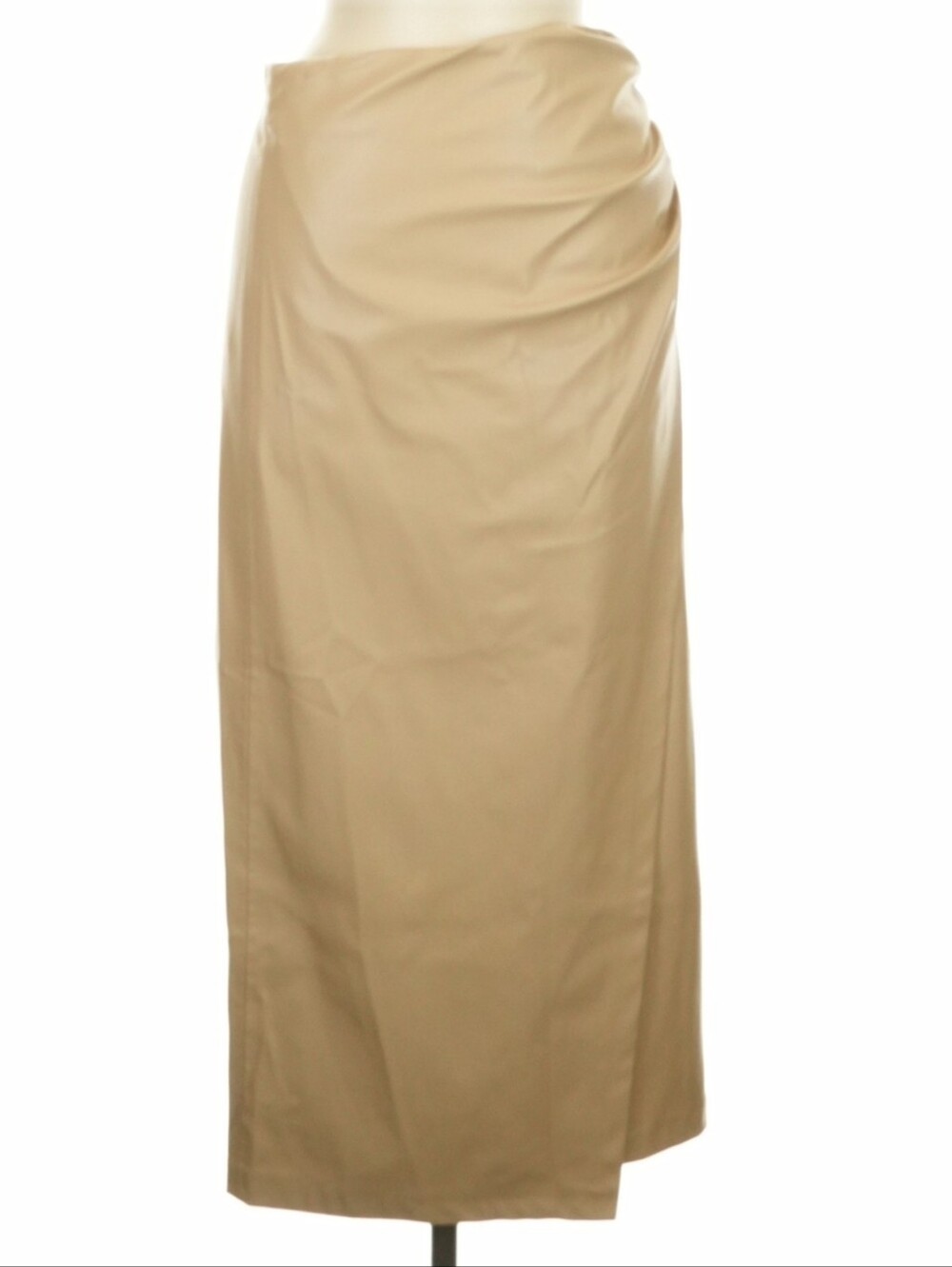 Zara Draped Faux Leather Slit Skirt Size M - Picture 7 of 8